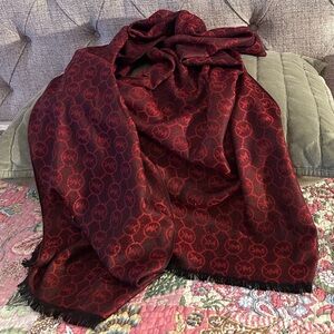 Michael Kors Red and Black Scarf